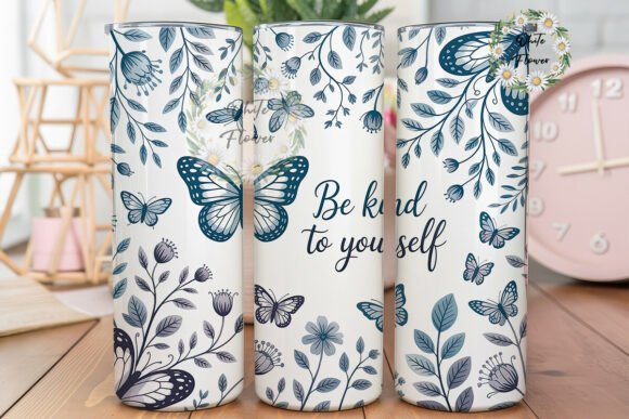 Be Kind Butterfly Floral 20oz Tumbler