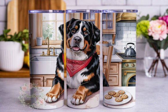 Bernese Dog Kitchen Scene 20oz Tumbler