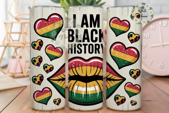 Black History Hearts Leopard Tumbler