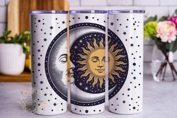 Celestial Moon Sun 20oz Tumbler Wrap