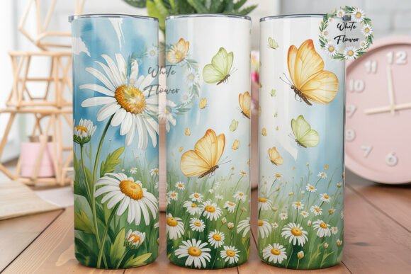 Daisy Butterfly Springtime 20oz Tumbler