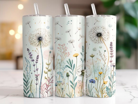 Dandelion Wildflower 20oz Tumbler Wrap