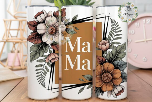 Earthy Floral MA MA 20oz Tumbler Wrap