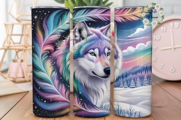 Ethereal Winter Wolf 20oz Tumbler Wrap
