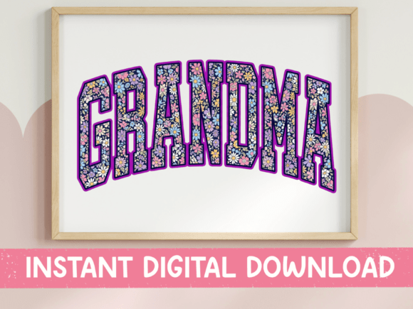 Floral Grandma Arched SVG PNG