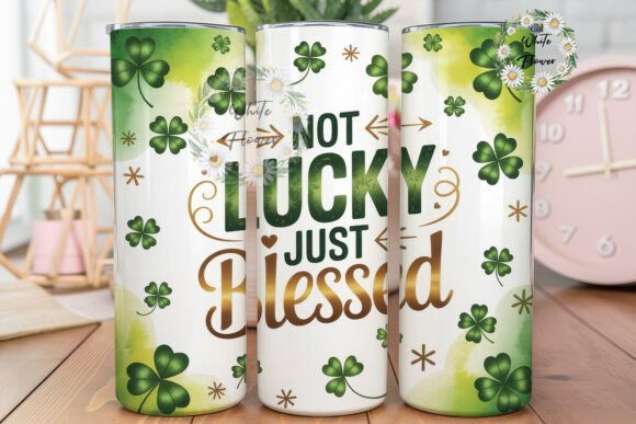 Lucky Blessed Shamrock Tumbler Wrap
