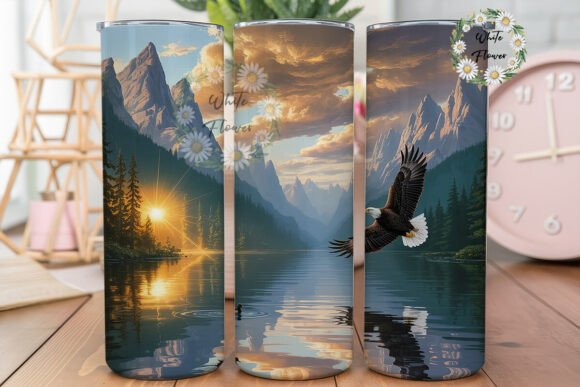 Majestic Eagle Mountain Lake Tumbler