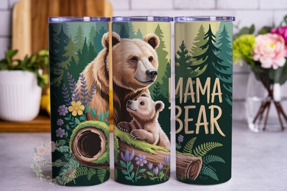 Mama Bear Forest Life 20oz Tumbler Wrap
