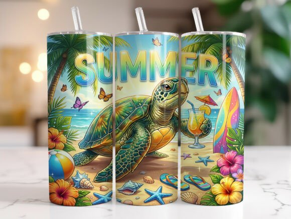 Sea Turtle Summer Beach Tropical Tumbler