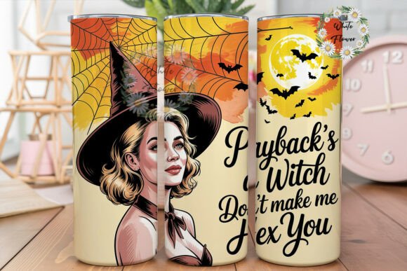 Spooky Witch Payback 20oz Tumbler Wrap