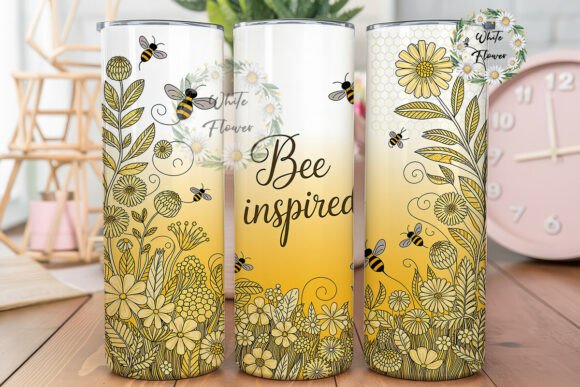 Sunny Bee Floral 20oz Tumbler Wrap