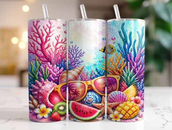 Tropical Coral Reef Sunglasses Tumbler